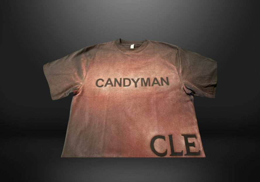 Candyland Exoticz Candyman “CLE” Fade Tee - Rusted Black & Red Fade