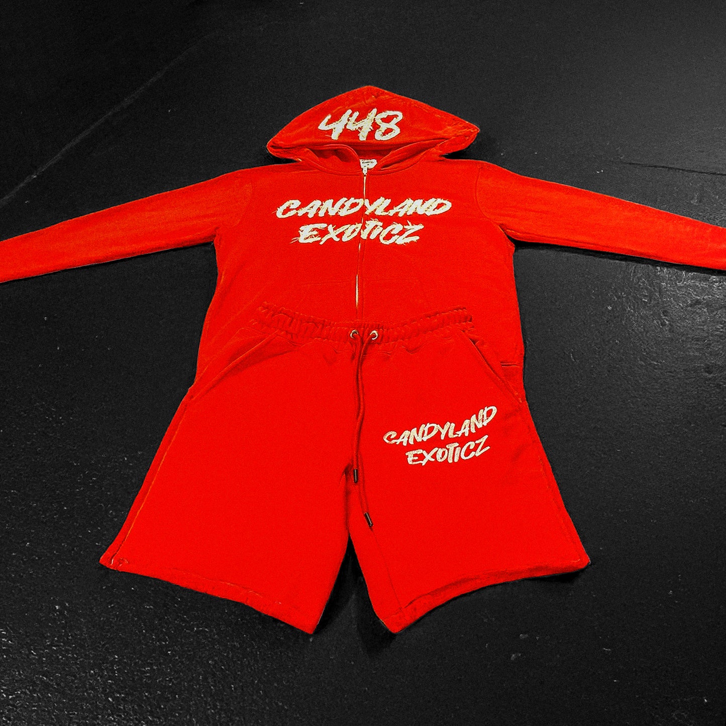 448 STATEMENT - RED SHORT SET