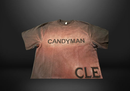Candyland Exoticz Candyman “CLE” Fade Tee - Rusted Black & Red Fade