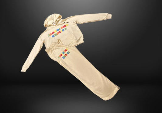 Candyland Exoticz “Vibrant Logo” Tracksuit - Beige