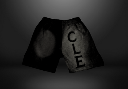 Black Skull Rhinestone Shorts